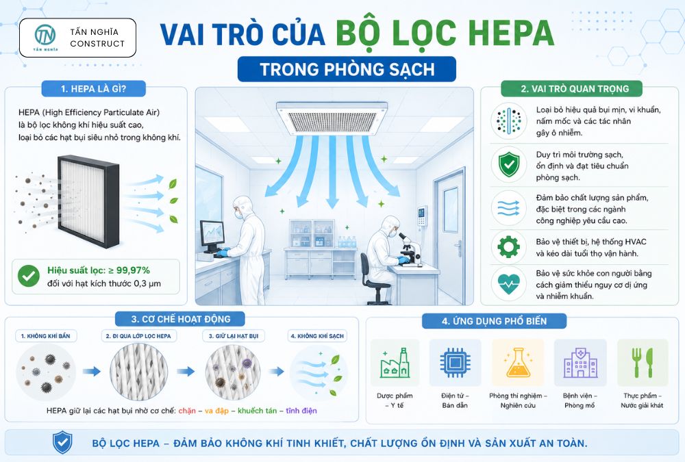 Vai trò của bộ lọc HEPA