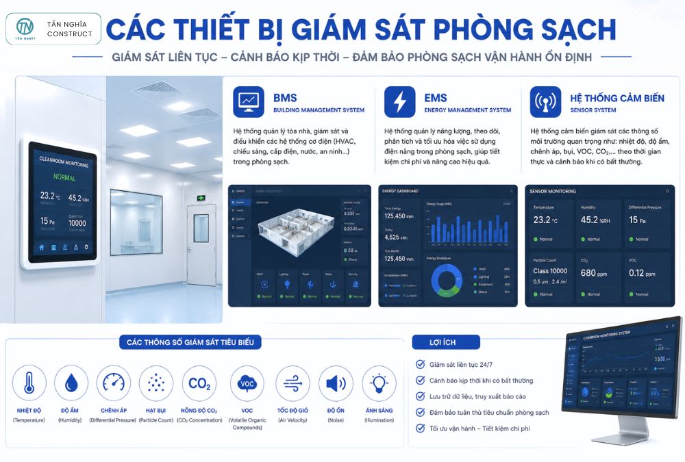 Các thiết bị giám sát phòng sạch