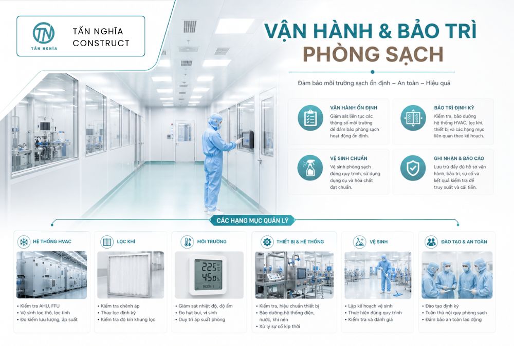 Vận hành và bảo trì phòng sạch