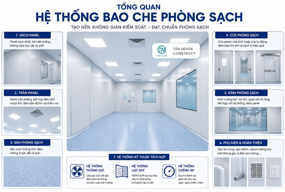 Tổng quan hệ thống bao che phòng sạch