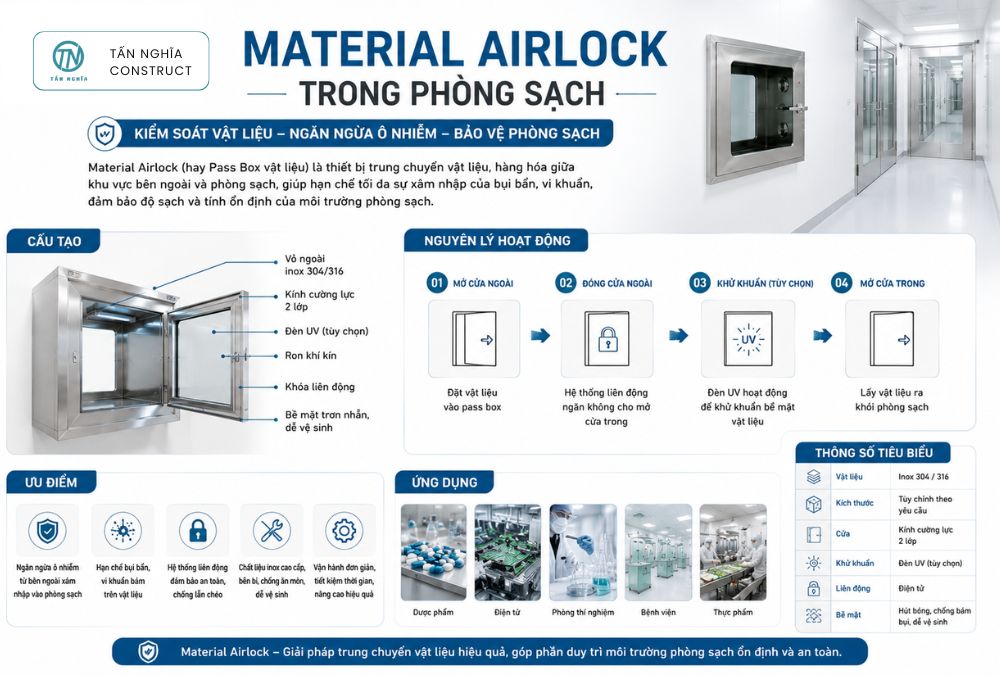 Material lock trong phòng sạch