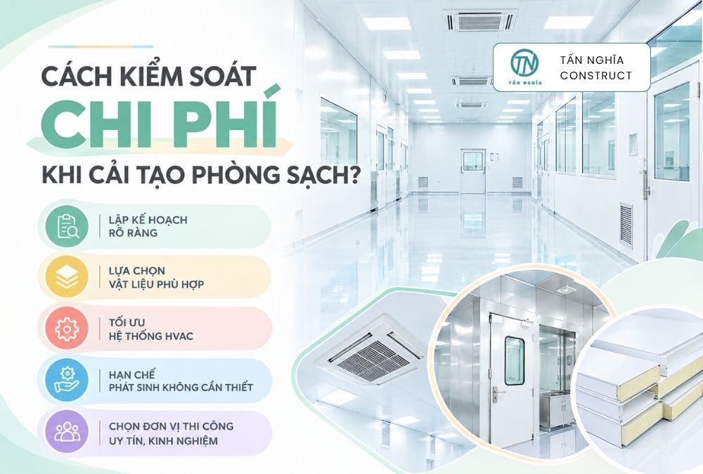 Cách kiểm soát chi phí cải tạo phòng sạch