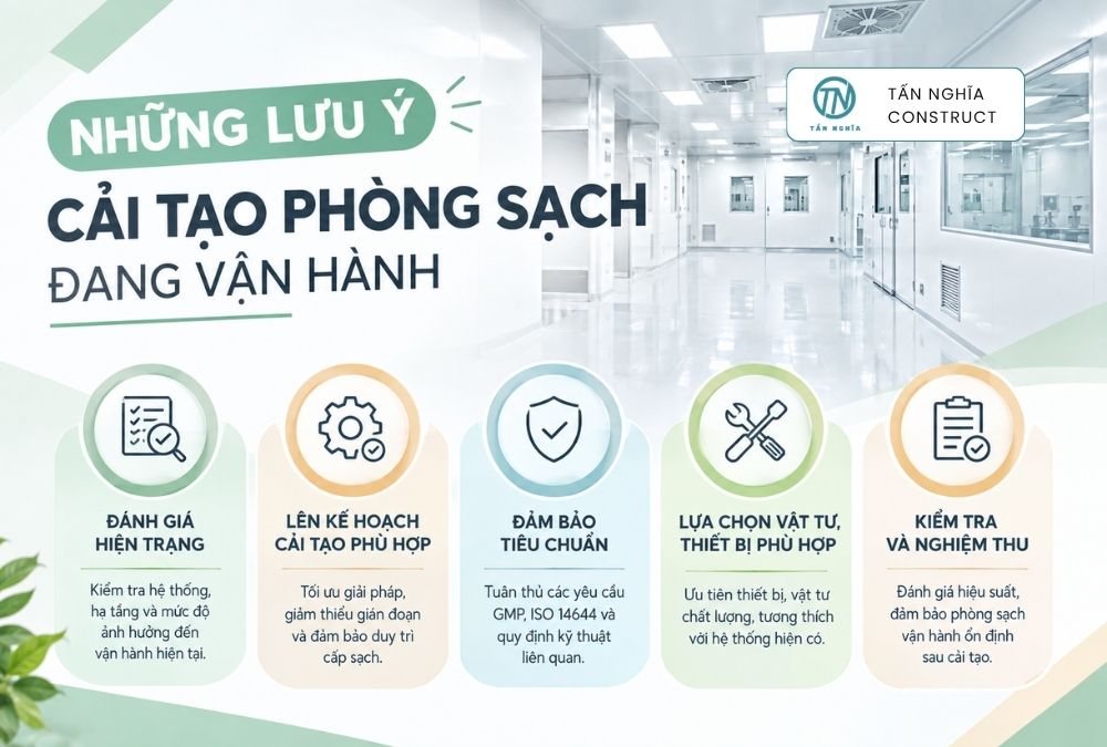 Lưu ý quan trọng khi cải tạo phòng sạch đang vận hành