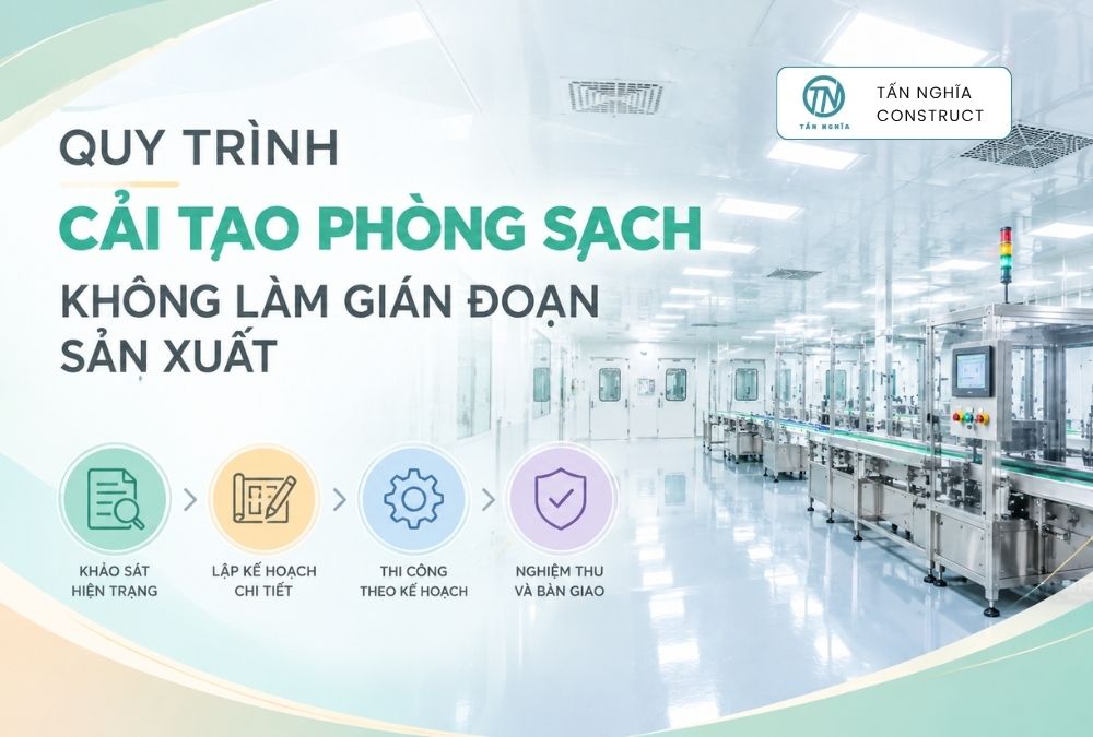 Quy trình cải tạo phòng sạch không làm gián đoạn sản xuất