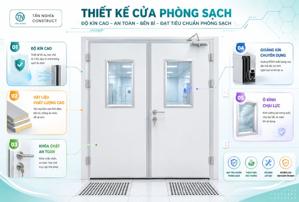 Thiết kế cửa phòng sạch