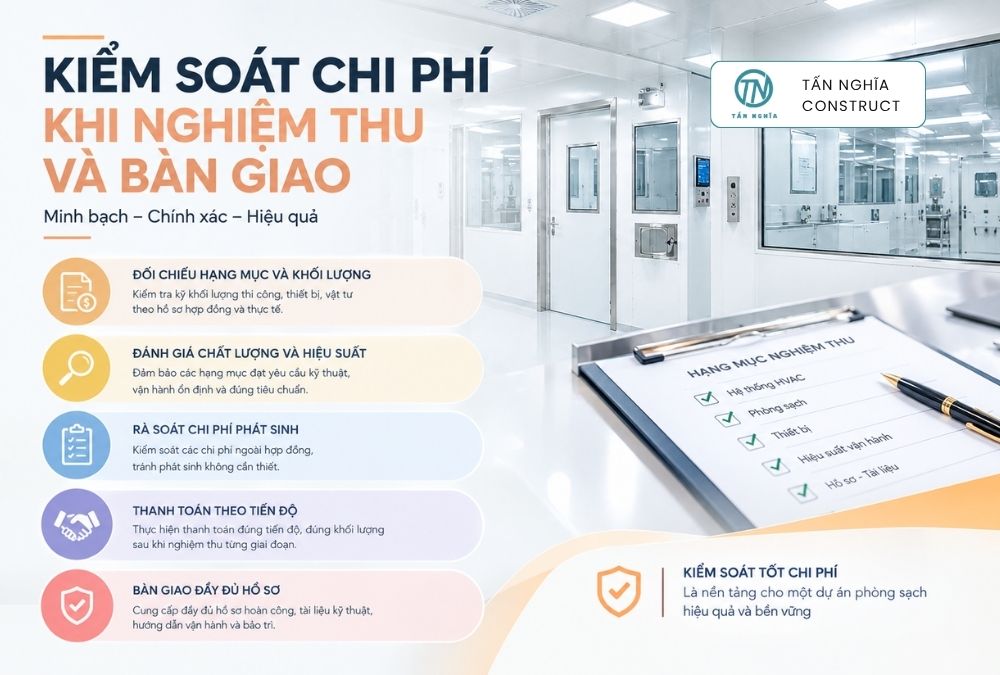 Kiểm soát chi phí khi nghiệm thu và bàn giao