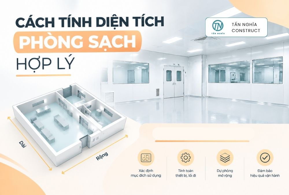 Cách tính diện tích phòng sạch hợp lý