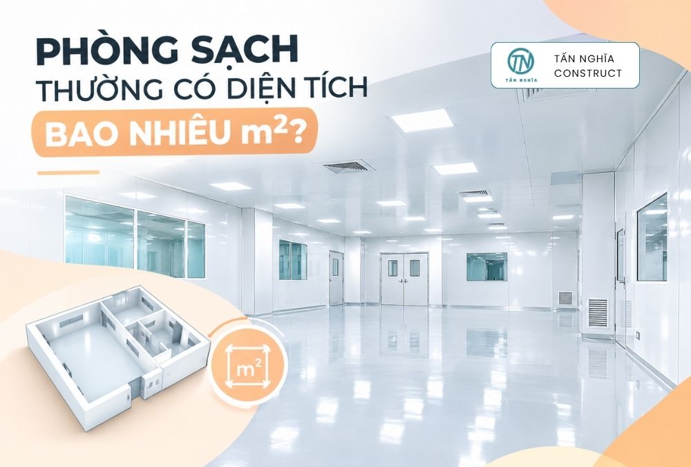 Phòng sạch thường khoảng bao nhiêu m2
