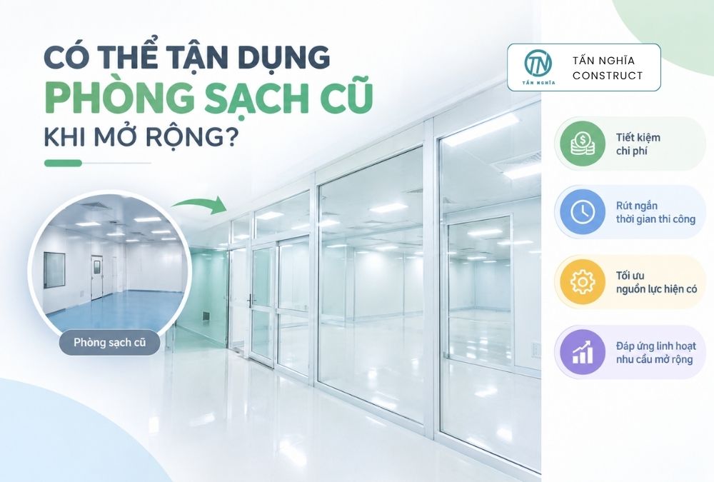 Có thể tận dụng phòng sạch cũ khi mở rộng không