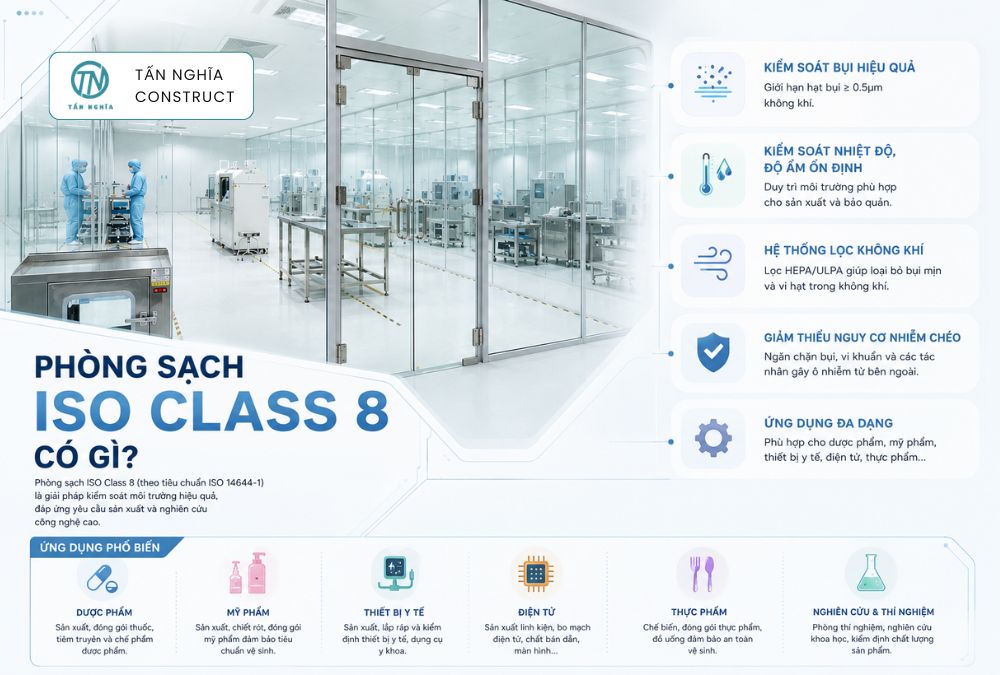 Phòng sạch ISO Class 8 có gì?