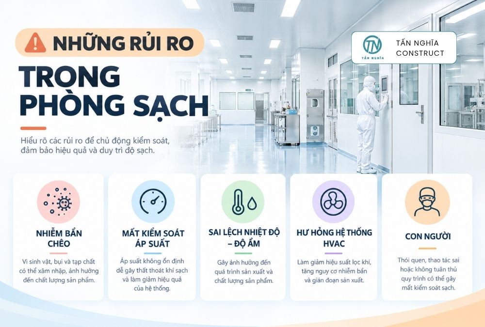 Những rủi ro trong phòng sạch