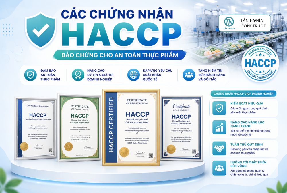 Chứng nhận doanh nghiệp đạt chuẩn HACCP