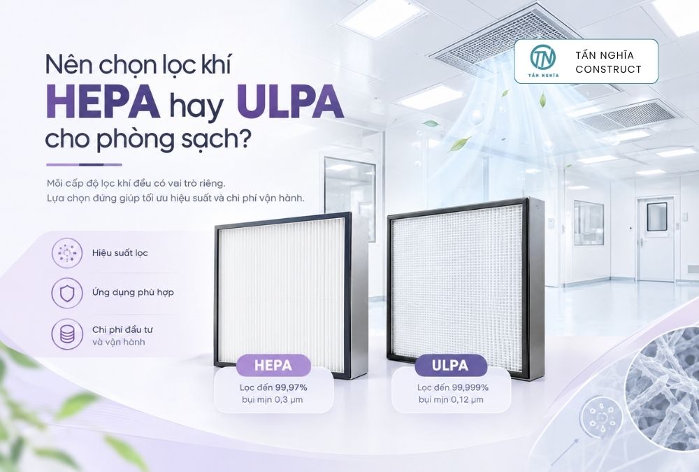 Nên chọn lọc khí HEPA hay ULPA cho phòng sạch
