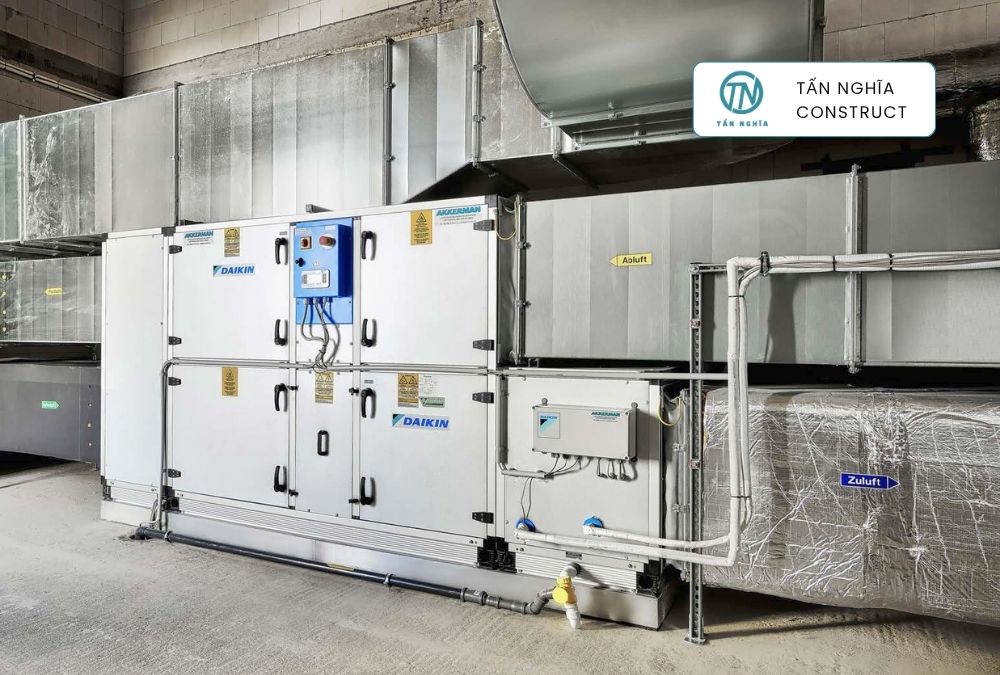 AHU kết nối với hệ thống phòng sạch