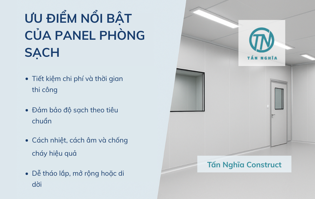 Ưu điểm nổi bật của panel phòng sạch