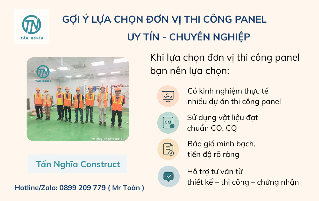 Đơn vị thi công panel chuyên nghiệp