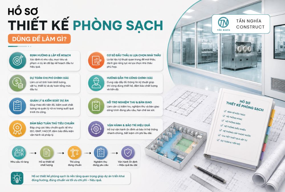 Hồ sơ thiết kế phòng sạch dùng để làm gì
