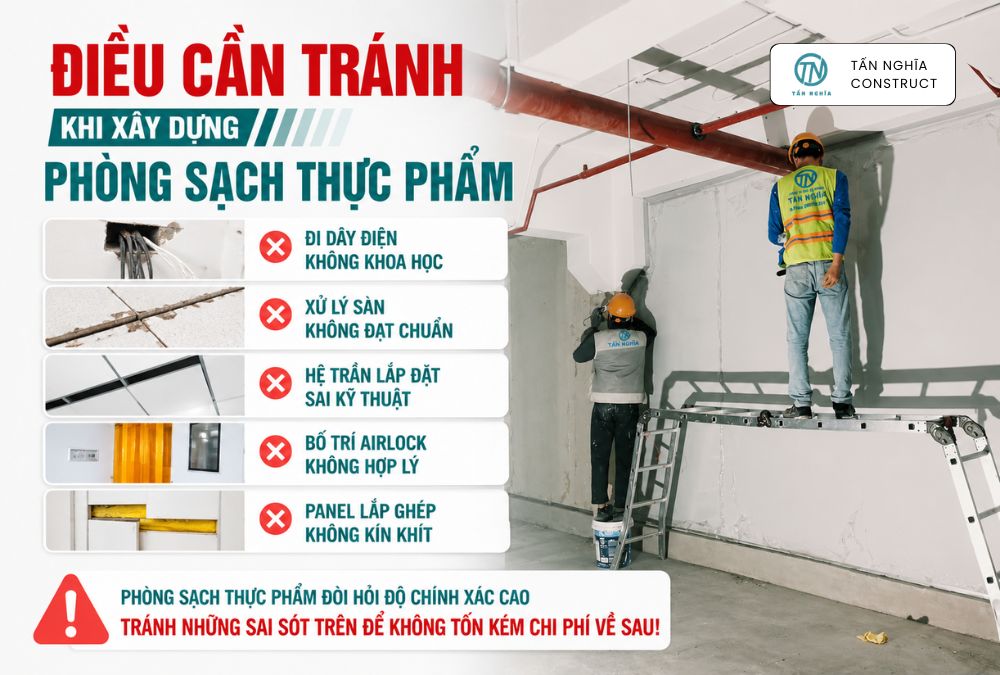 Lưu ý khi xây dựng phòng sạch thực phẩm