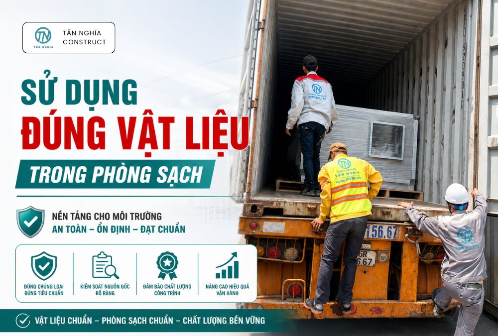 Sử dụng đúng vật liệu trong phòng sạch