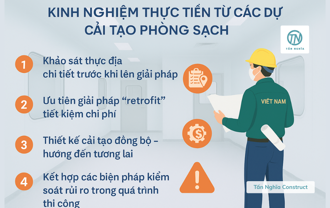 Kinh nghiệm thực tiễn từ các dự án cải tạo phòng sạch