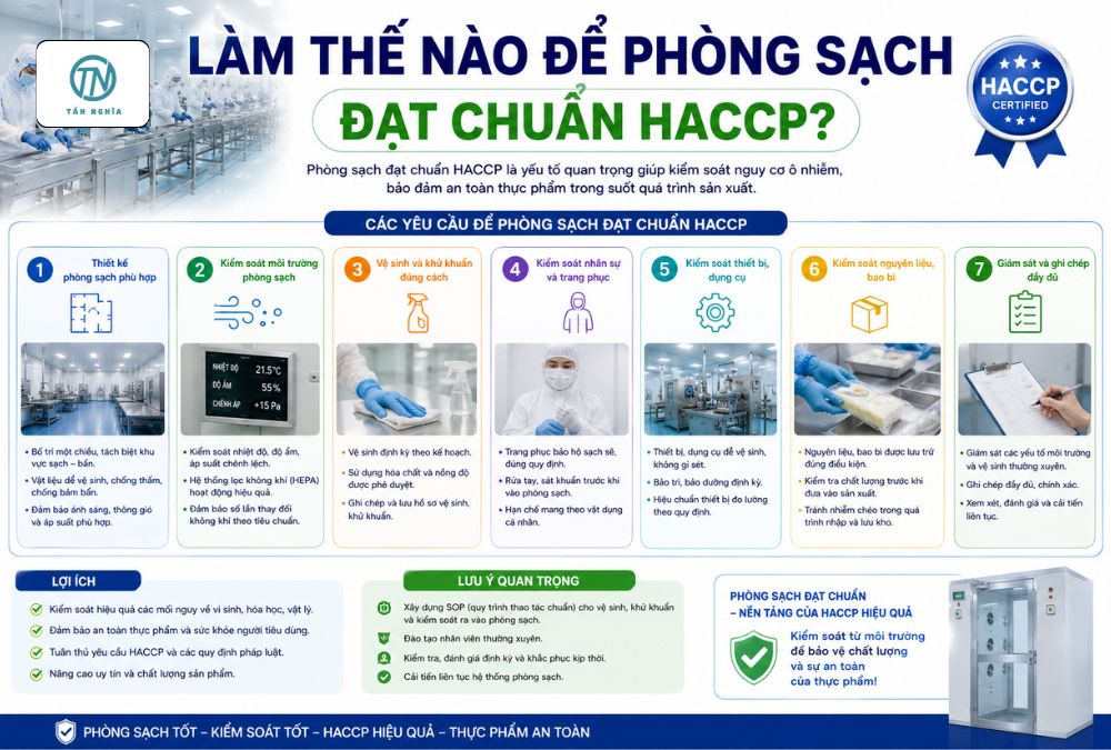 Làm thế nào để phòng sach đạt chuẩn HACCP