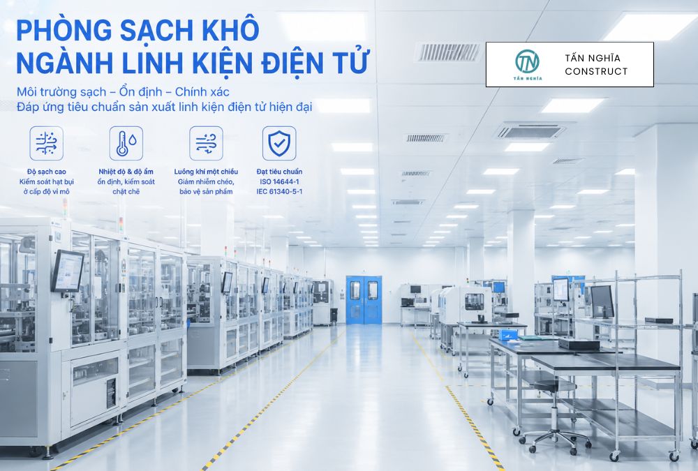 Phòng sạch khô ngành linh kiện điện tử