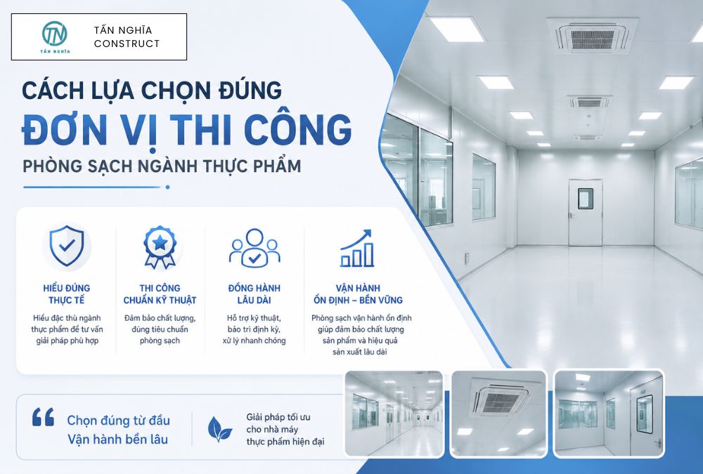 Cách lựa chọn đơn vị thi công nghành thực phẩm