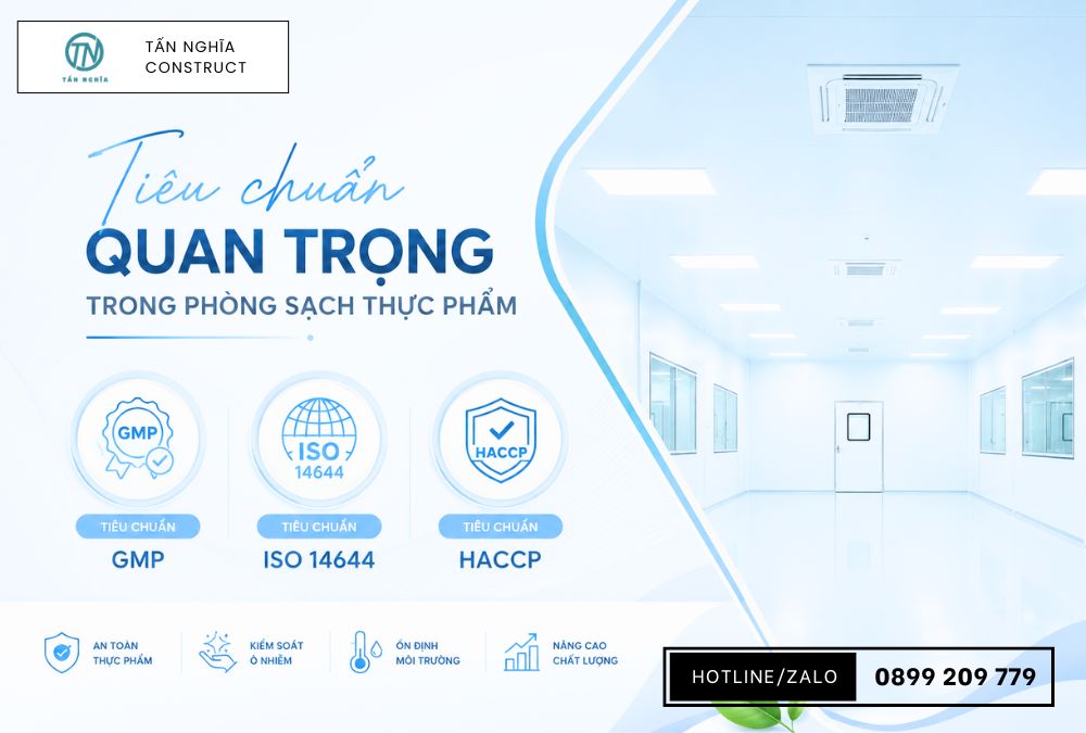 Tiêu chuẩn quan trọng trong phòng sạch thực phẩm