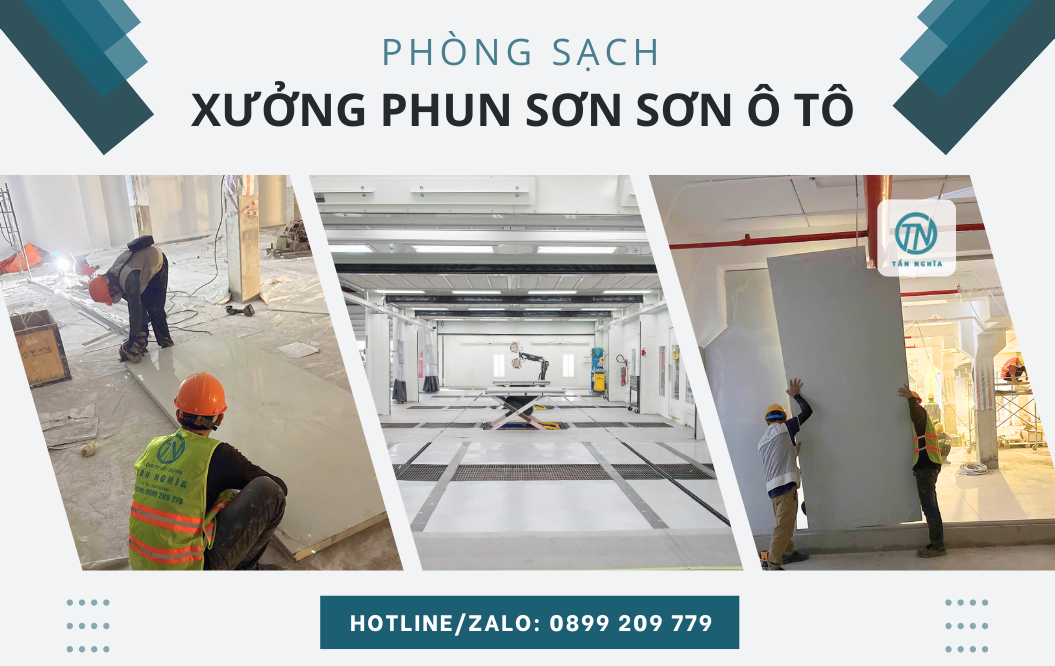 Phòng sạch xưởng phu sơn ô tô cao cấp