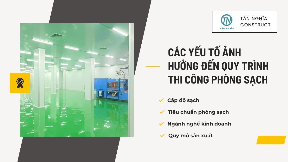Các yếu tố ảnh hưởng đến quy trình thi công phòng sạch