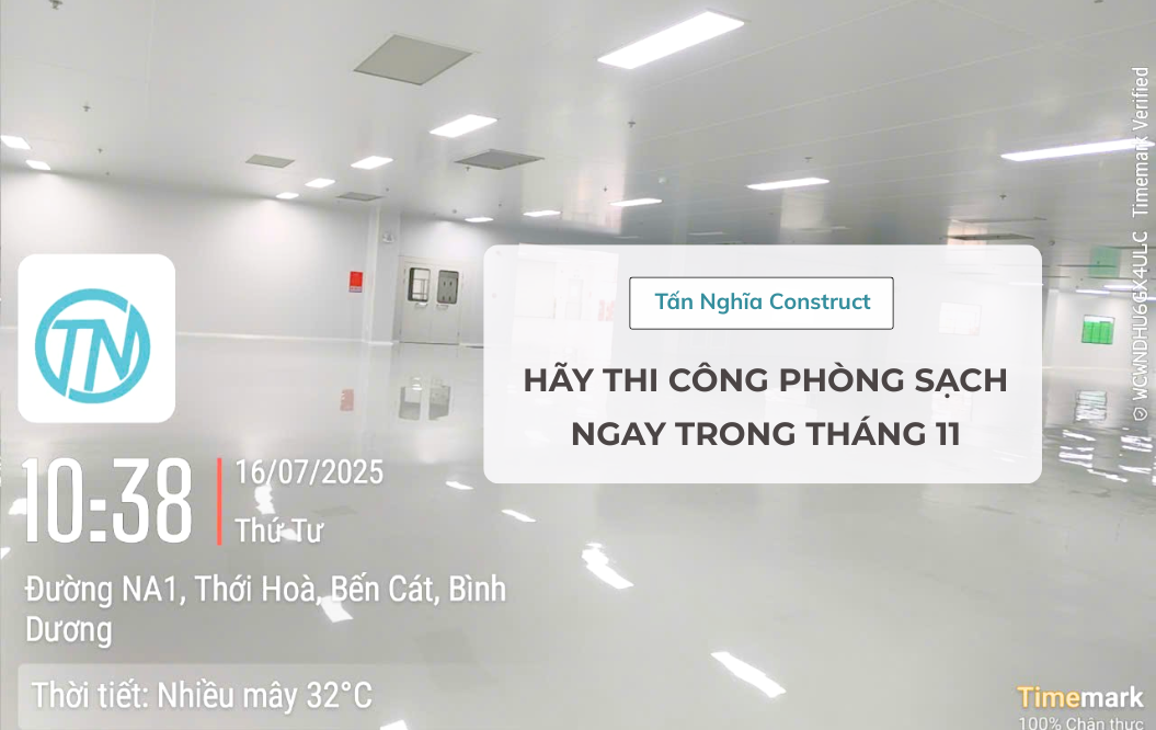 Xây Dựng Phòng Sạch Ngay Trong Tháng 11