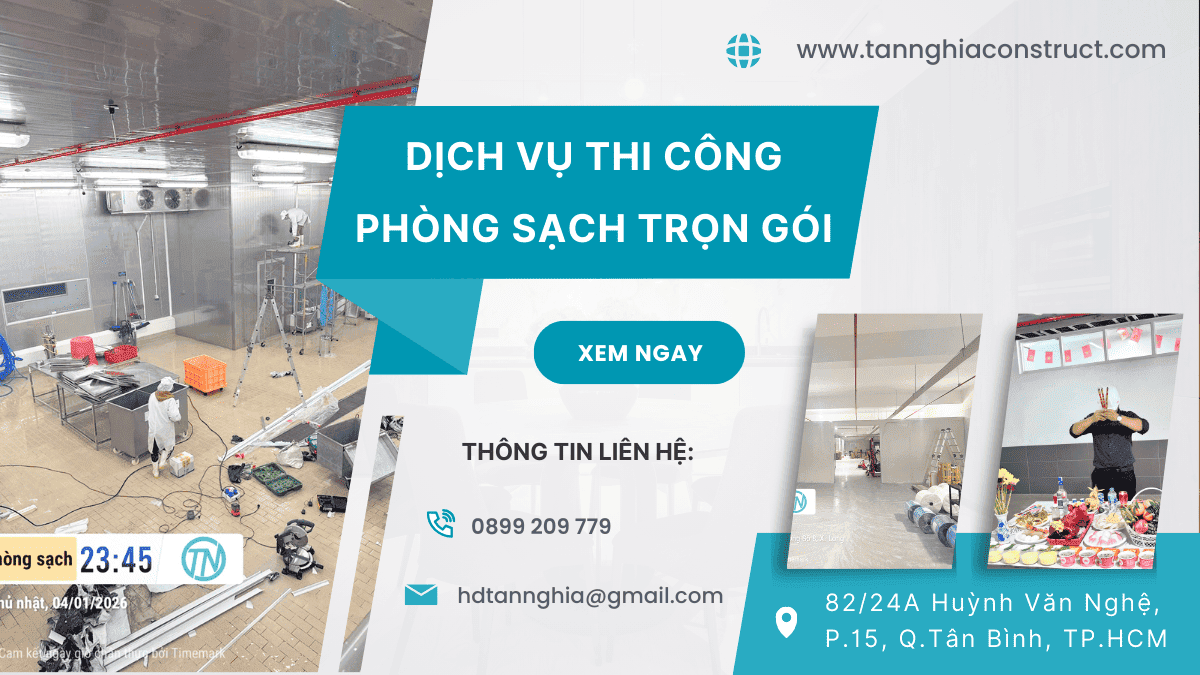Thi công phòng sạch trọn gói đạt chuẩn GMP và ISO