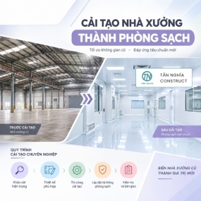 Quy trình cải tạo nhà xưởng thành phòng sạch hoàn thiện