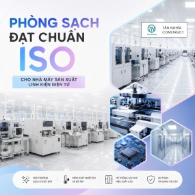 Phòng sạch đạt chuẩn ISO cho nhà máy sản xuất linh kiện điện tử