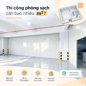 Thi công phòng sạch cần bao nhiêu m²