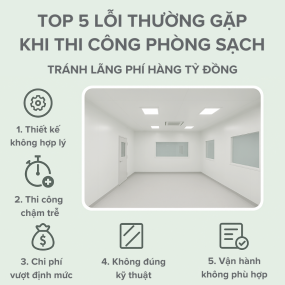 Top 5 lỗi thường gặp khi thi công phòng sạch – Tránh lãng phí hàng tỷ đồng