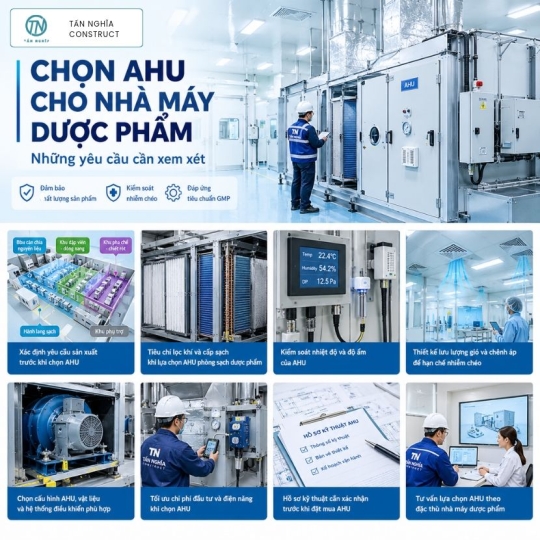 Chọn AHU cho nhà máy dược phẩm: những tiêu chí cần biết