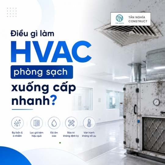 Điều gì làm HVAC phòng sạch xuống cấp nhanh?