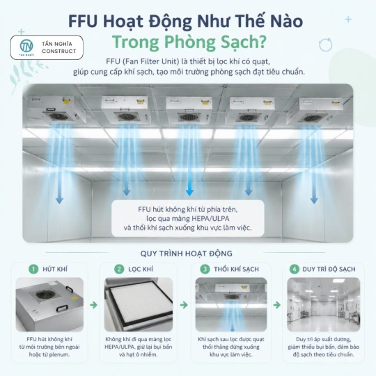 FFU Hoạt Động Như Thế Nào Trong Phòng Sạch?