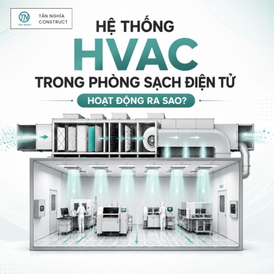 Hệ thống HVAC trong phòng sạch điện tử hoạt động ra sao?