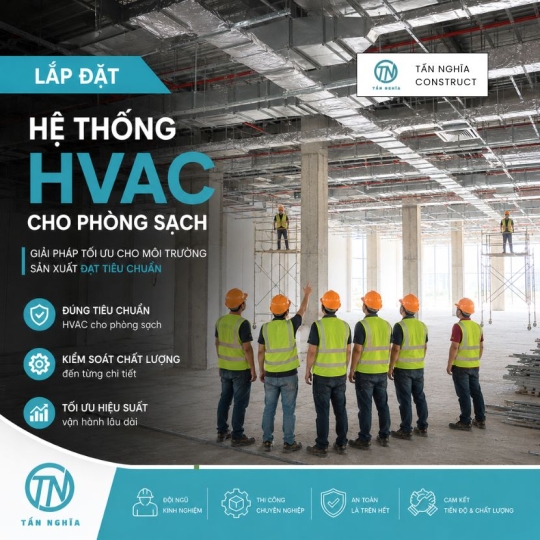 Lắp đặt hệ thống HVAC cho phòng sạch