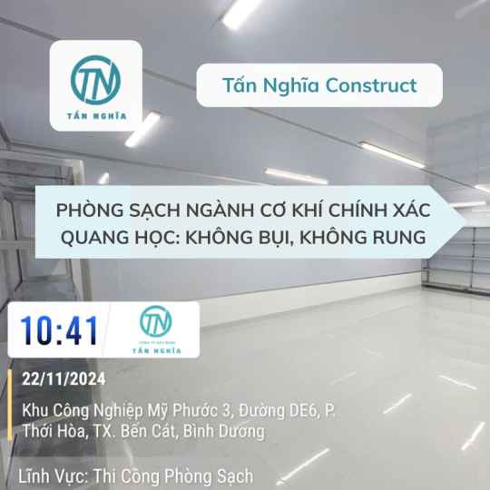 Phòng Sạch Ngành Cơ Khí Chính Xác – Quang Học: Không Bụi, Không Rung