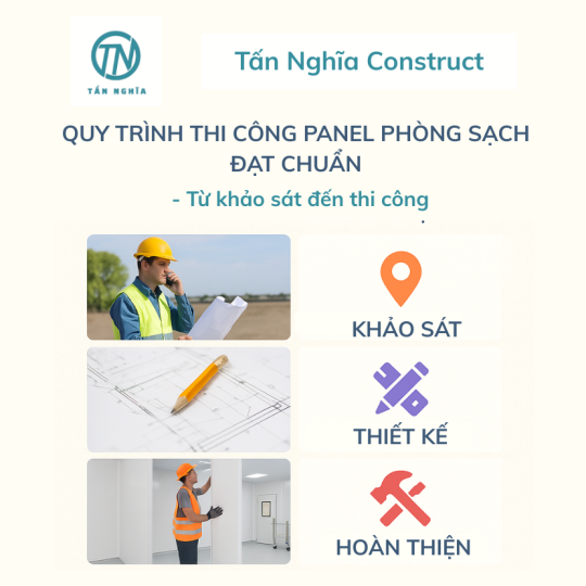 Quy trình thi công panel phòng sạch – Từ khảo sát đến hoàn thiện