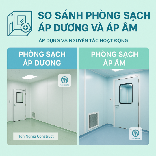 So sánh phòng sạch áp dương và áp âm: Ứng dụng và nguyên tắc