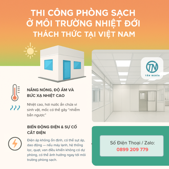 Thi công phòng sạch ở môi trường nhiệt đới: thách thức tại Việt Nam