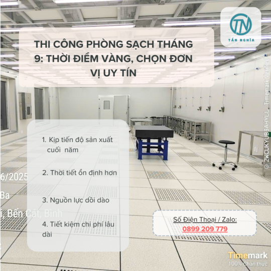 Thi công phòng sạch tháng 9: Thời điểm vàng, chọn đơn vị uy tín
