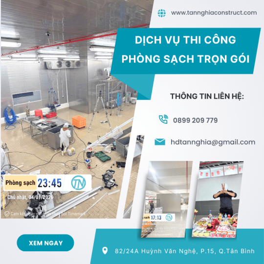 Dịch vụ thi công phòng sạch trọn gói [ Đạt chuẩn GMP ]