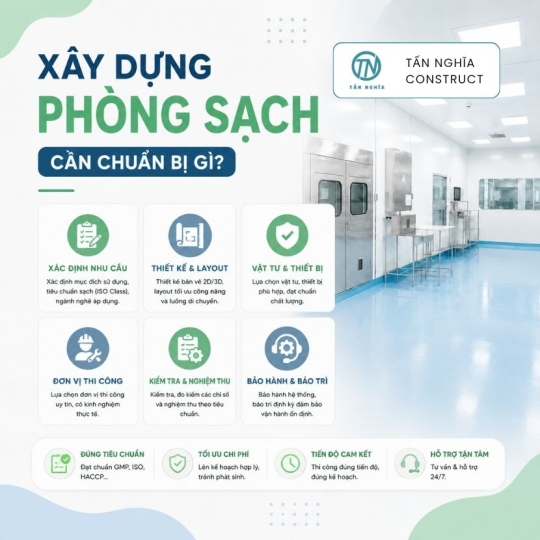 Xây dựng phòng sạch cần chuẩn bị những gì?